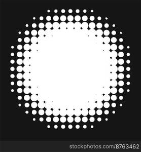Round halftone element for icon background or information flash