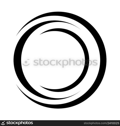 Round Logo Lens Sign, Vector Sketch Lens Tattoo