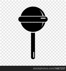 Round lollipop icon. Simple illustration of round lollipop vector icon for web. Round lollipop icon, simple black style