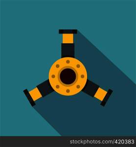 Round mechanic detail icon. Flat illustration of round mechanic detail vector icon for web. Round mechanic detail icon, flat style