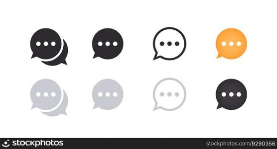 Round message icons. Message icons. Chat Message Bubbles. Vector scalable graphics