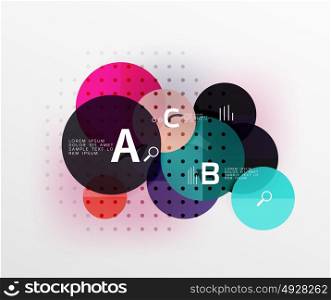 Round modern circle option infographic diagram. Round modern circle option infographic diagram. Vector template background for workflow layout, diagram, number options or web design