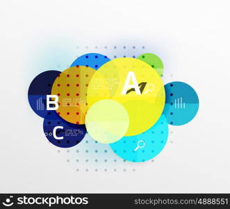 Round modern circle option infographic diagram. Vector template background for workflow layout, diagram, number options or web design