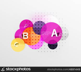 Round modern circle option infographic diagram. Vector template background for workflow layout, diagram, number options or web design