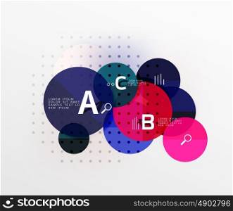 Round modern circle option infographic diagram. Vector template background for workflow layout, diagram, number options or web design