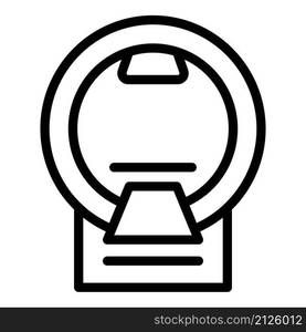 Round mri icon outline vector. Medical machine. Chest bone. Round mri icon outline vector. Medical machine