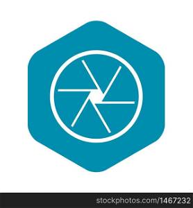 Round objective icon. Simple illustration of round objective vector icon for web. Round objective icon, simple style