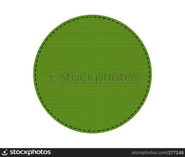 Round patch with stitches