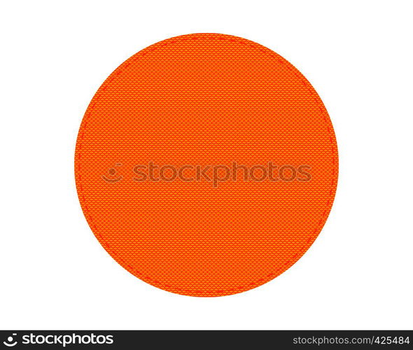 Round patch with stitches