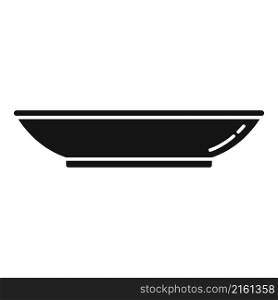 Round plate icon simple vector. Dish food. Lunch plate. Round plate icon simple vector. Dish food