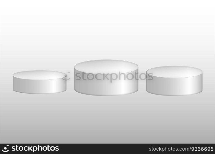 Round podium. Stage with scenic lights. 3d illustration