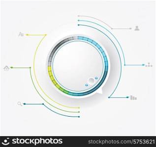 Round preloading progress bar / Business Infographics circle style