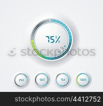 Round progress bar. Vector preloader