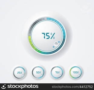Round progress bar. Vector preloader