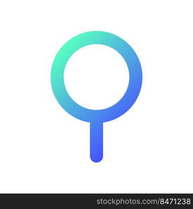 Round pushpin pixel perfect gradient linear ui icon. Identifying location on map. Organize digital notes. Line color user interface symbol. Modern style pictogram. Vector isolated outline illustration. Round pushpin pixel perfect gradient linear ui icon