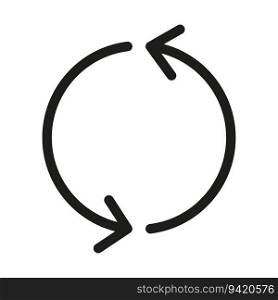 Round rotation arrow icon. Recycle symbol. Two arrow circle. Vector illustration. EPS 10. Stock image.. Round rotation arrow icon. Recycle symbol. Two arrow circle. Vector illustration. EPS 10.