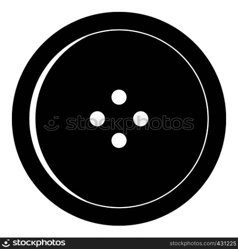 Round sewing button icon. Simple illustration of round sewing button vector icon for web. Round sewing button icon, simple style