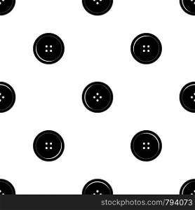 Round sewing button pattern repeat seamless in black color for any design. Vector geometric illustration. Round sewing button pattern seamless black