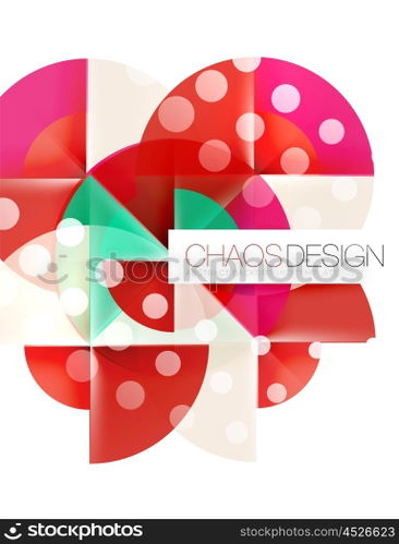 Round shape elements composition. Abstract background. Round shape elements composition. Abstract vector background