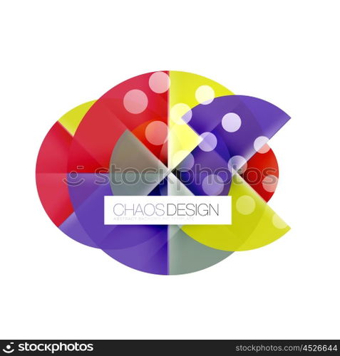 Round shape elements composition. Abstract background. Round shape elements composition. Abstract vector background