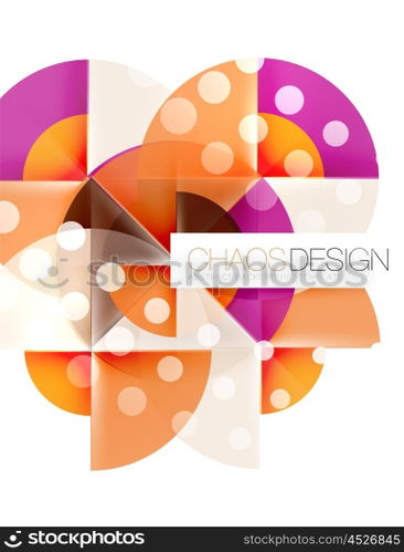 Round shape elements composition. Abstract background. Round shape elements composition. Abstract vector background