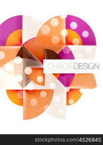 Round shape elements composition. Abstract background. Round shape elements composition. Abstract vector background