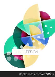 Round shape elements composition. Abstract background. Round shape elements composition. Abstract vector background