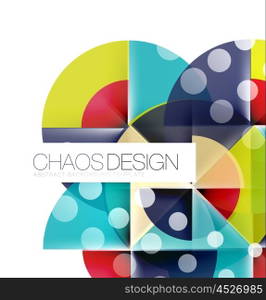 Round shape elements composition. Abstract background. Round shape elements composition. Abstract vector background