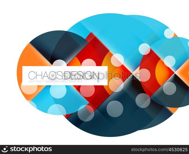 Round shape elements composition. Abstract background. Round shape elements composition. Abstract vector background