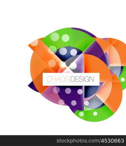 Round shape elements composition. Abstract background. Round shape elements composition. Abstract vector background