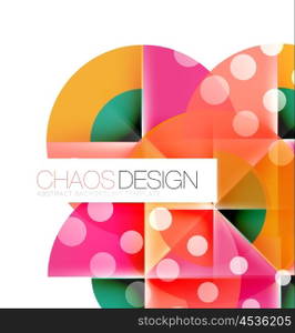 Round shape elements composition. Abstract background. Round shape elements composition. Abstract vector background