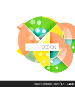 Round shape elements composition. Abstract background. Round shape elements composition. Abstract vector background