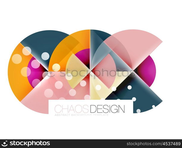 Round shape elements composition. Abstract background. Round shape elements composition. Abstract vector background