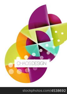 Round shape elements composition. Abstract background. Round shape elements composition. Abstract vector background
