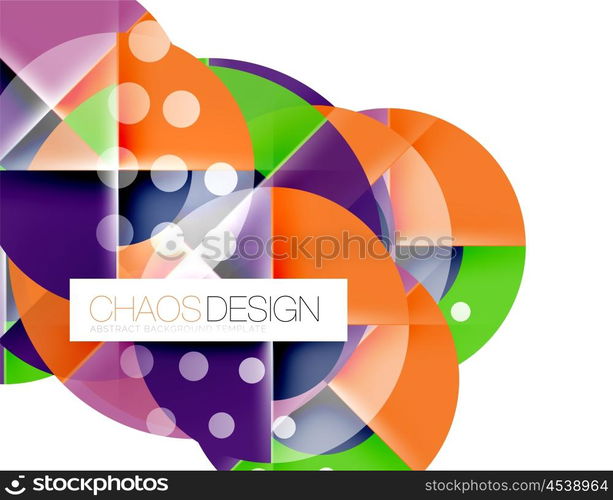 Round shape elements composition. Abstract background. Round shape elements composition. Abstract vector background