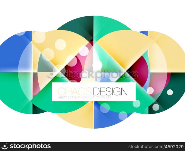 Round shape elements composition. Abstract background. Round shape elements composition. Abstract vector background
