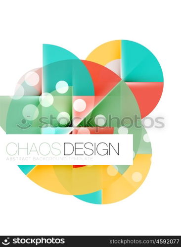 Round shape elements composition. Abstract background. Round shape elements composition. Abstract vector background