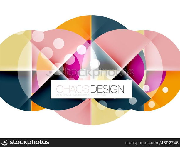 Round shape elements composition. Abstract background. Round shape elements composition. Abstract vector background