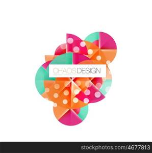 Round shape elements composition. Abstract background. Round shape elements composition. Abstract vector background