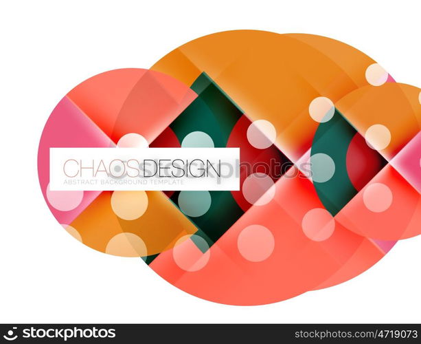 Round shape elements composition. Abstract background. Round shape elements composition. Abstract vector background