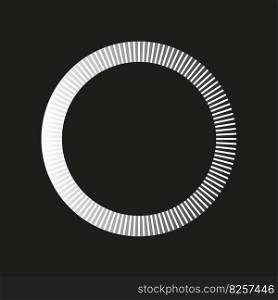 Round shape. White circle on a black background. Vector illustration. EPS 10.. Round shape. White circle on a black background. Vector illustration.