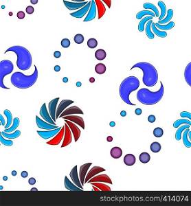 Round shapes pattern. Cartoon illustration of round shapes vector pattern for web design. Round shapes pattern, cartoon style