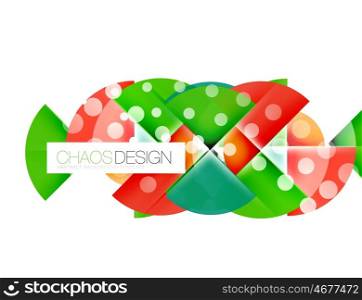 Round shapes, vector circle banner with sample text