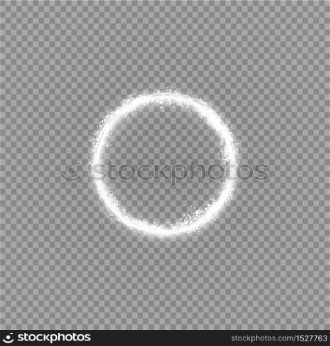Round shiny frame background with lights. Abstract luxury light ring. Vector illustration.. Round shiny frame background with lights. Abstract luxury light ring. Vector illustration