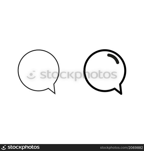 Round speech bubble icon set. Outline sign. Chat symbol. Communication background. Vector illustration. Stock image. EPS 10.. Round speech bubble icon set. Outline sign. Chat symbol. Communication background. Vector illustration. Stock image.