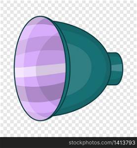 Round spotlight icon. Cartoon illustration of round spotlight vector icon for web. Round spotlight icon, cartoon style