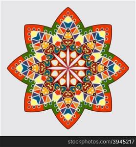 Round stylish ornament. Circular pattern in arabic style