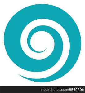 Round swirl logo. Maelstrom sign. Motion loop symbol isolated on white background. Round swirl logo. Maelstrom sign. Motion loop symbol