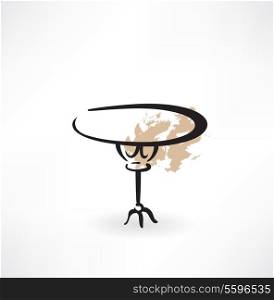 round table grunge icon
