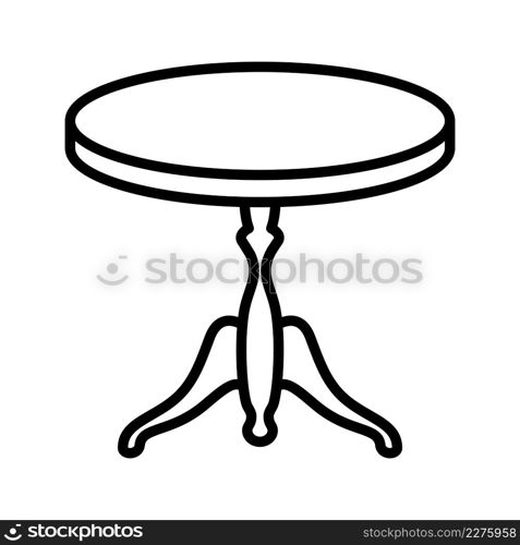 Round table icon vector sign and symbols on trendy design